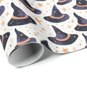 ミスティカル ウィッチ ハット & スターズ ハロウィン ラッピングペーパー (ロールコーナー)