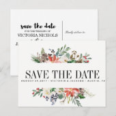 ミスティカル・ウィンター | ウェディング セーブ・ザ・デート 案内ポストカード (正面/裏面)