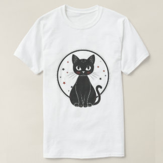 ミスティカル ブラックキャット セレスティアル Tシャツ