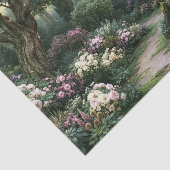 ミスティクリームローズの植物画の小道のデコパージュ 薄葉紙 (詳細)