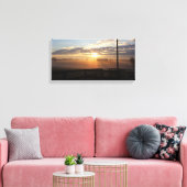 ミスティケンタッキーホースファームサンライズ キャンバスプリント (インサイチュ (リビング))