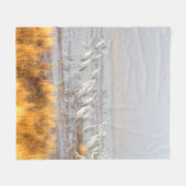 ミスティサンドヒルクレーン フリースブランケット (正面(横))