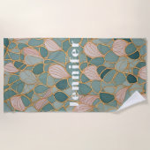 ミスティックはかりで測：パステルファンタジー ビーチタオル (正面)