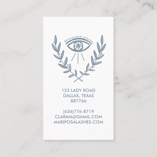 ミスティックアイハバルつる植物ボホ美しい 図解入りの、写真付きの 割引カード (裏面)