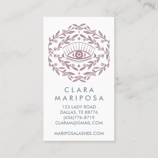 ミスティックアイバラつる植物ボホ美しい 図解入りの、写真付きの 割引カード (裏面)