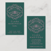 ミスティックアイバラつる植物ボホ美しい 図解入りの、写真付きの 割引カード (正面/裏面)