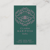 ミスティックアイバラつる植物ボホ美しい 図解入りの、写真付きの 割引カード (正面)