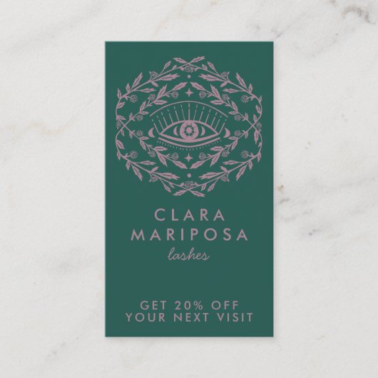 ミスティックアイバラつる植物ボホ美しい 図解入りの、写真付きの 割引カード (正面)