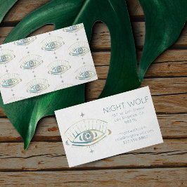 ミスティックアイマジカルボホパステルカラフルレインボー 名刺