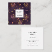 ミスティックアイルナルムーン霊気スピリチュアルヒーラー| スクエア名刺 (正面/裏面)