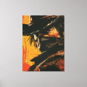 ミスティックアウトロー：燃えるような西部の一瞥 キャンバスプリント (正面)