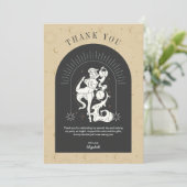 ミスティックアクアリウス〔占星術の〕十二宮図アーチサンキューカード 招待状 (スタンド正面)