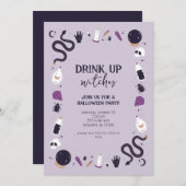 ミスティックウィッチハローウィンパーティ招待状 招待状 (正面/裏面)