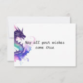 ミスティックウォーターカラードラゴン誕生日 カード (裏面)