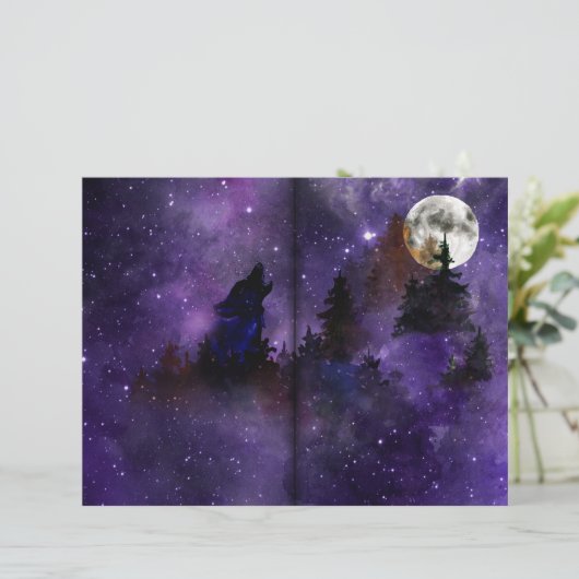 ミスティックウルフ&ムーンフォレストスクラップブック紙 (スタンド正面)