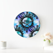 ミスティックエレガンスインアーバンコンテンポラリースタイル ラージ壁時計 (ホーム)