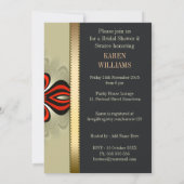 ミスティックオレンジブラックボヘミアンブライダルシャワー 招待状 (裏面)