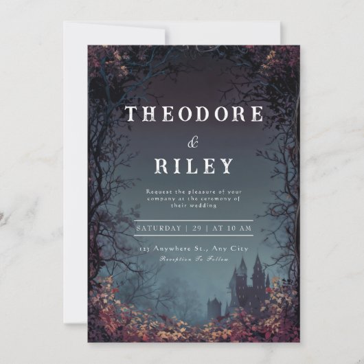 ミスティックキャッスル結婚式招待状 招待状 (正面)