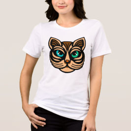 ミスティックキャットの目 女性用Tシャツアート トライブレンドＴシャツ