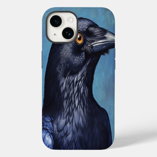 ミスティッククロウiPhoneケース - ファンタジーアニマルアート、ダーク Case-Mate iPhoneケース (裏面)