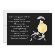 ミスティックコイ＆ゴールドムーン - エレガントな日本の禅アート