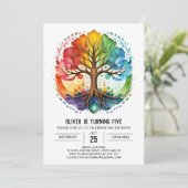 ミスティックコズミックツリー誕生日 招待状 (スタンド正面)