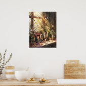 ミスティックコテージコア | お洒落自然 ポスター (キッチン)