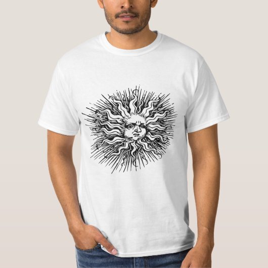 ミスティックサンのヴィンテージスケッチ Tシャツ (正面)