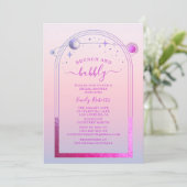 ミスティックシックサンセットピンクブライダルシャワー 招待状 (スタンド正面)