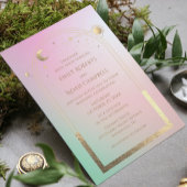 ミスティックシックパステルスタームーンフォト宇宙 招待状