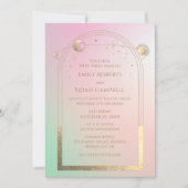 ミスティックシックパステルスタームーンフォト宇宙 招待状 (正面)