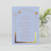 ミスティックシックパステルブルースタームーンフォト宇宙 招待状 (スタンド正面)