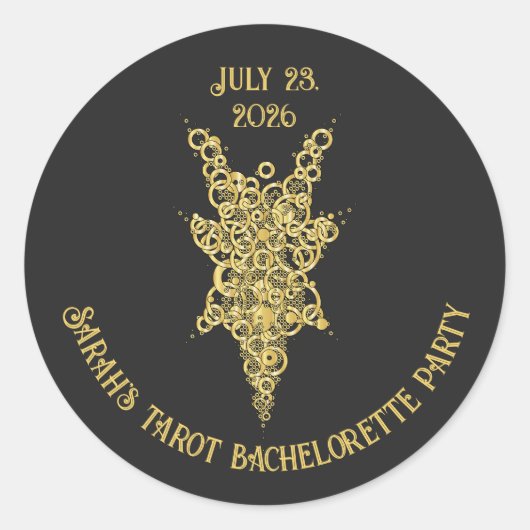 ミスティックタロット独身最後の夜 ラウンドシール (正面)