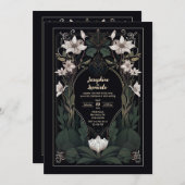 ミスティックダークアールヌーボー結婚式招待状 招待状 (正面/裏面)