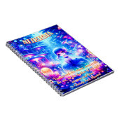 ミスティックデプス – チビ（小さくかわいく書いた感じ）マーメイド&ガーデン白熱［赤熱］光を放つズ ノートブック (右側)