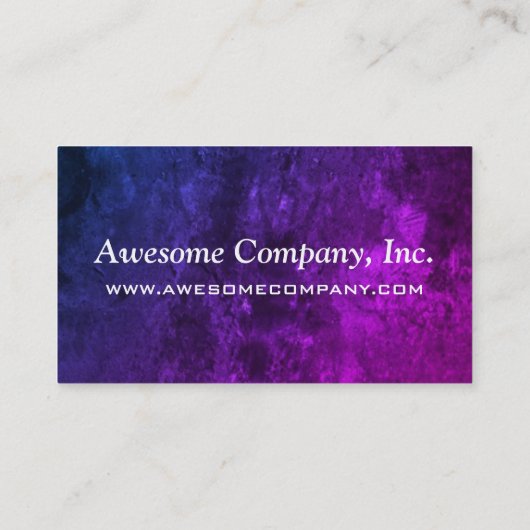 ミスティックトパーズ事務所 |シックなブルーパープルピンクグラデーション 名刺 (裏面)