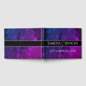 ミスティックトパ結婚ス |ブルーパープル披露宴パーティー ゲストブック (全面)