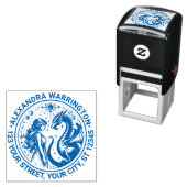 ミスティックドラゴンとプリンセス名差出人住所 セルフインキングスタンプ (インサイチュ)