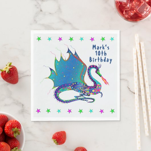 ミスティックドラゴンインカラフル万華鏡のように千変万化するパターンコレクション スタンダードランチョンナプキン (インサイチュ)