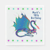 ミスティックドラゴンインカラフル万華鏡のように千変万化するパターンコレクション スタンダードランチョンナプキン (正面)