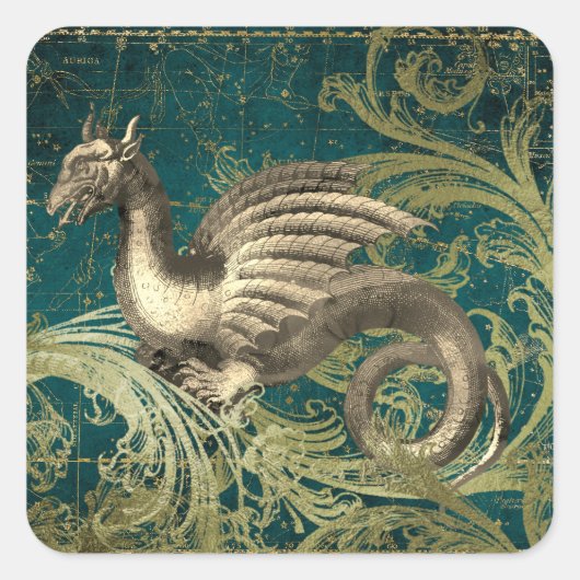 ミスティックドラゴン&スターマップスクエアシール スクエアシール (正面)