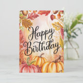 ミスティックドリーミーパンプキンオータム秋ハッピーバースデー カード (スタンド正面)