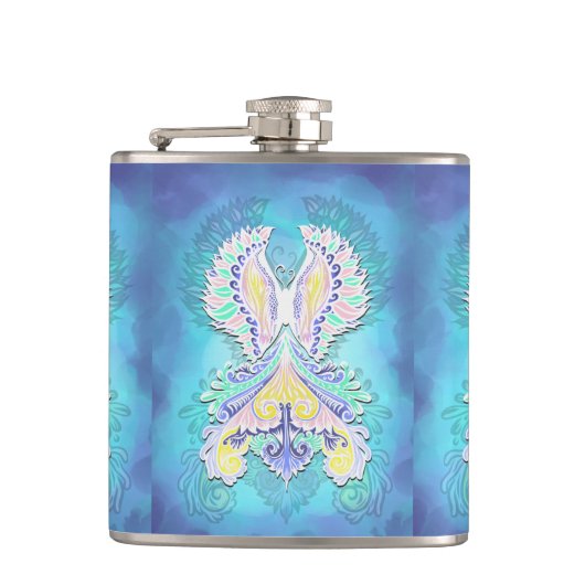 ミスティックパステルバタフライ | エザーアルボホファンタジー フラスク (正面)