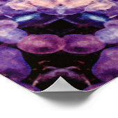 ミスティックパープルバイオルミネセント万華鏡のように千変万化するパターンアート ポスター (角)