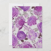 ミスティックパープルフローラリース招待状 招待状 (裏面)