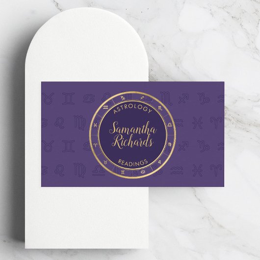 ミスティックパープル〔占星術の〕十二宮図星占い 名刺