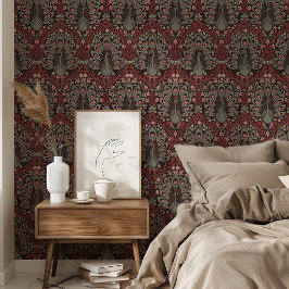 ミスティックピーコックスウォールペーパーアールヌーボー 壁紙