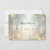 ミスティックフォレストの草原の魔法の結婚式RSVP 出欠カード (裏面)