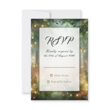 ミスティックフォレストの草原の魔法の結婚式RSVP