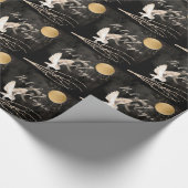 ミスティックフクロウホリデイ魔法スパークルムーン ラッピングペーパー (角)